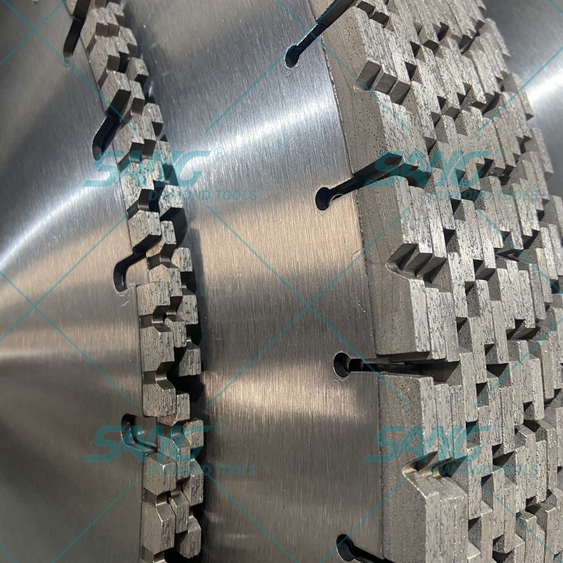Corte rápido Blade de serra de forma de 800 mm V para cortar concreto na parede