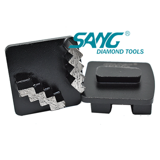China Diamond Redi Lock Shoping Shoes de atacado Double Zigzag Segment Pads Ferramentas de segmento de diamante para moedor de piso