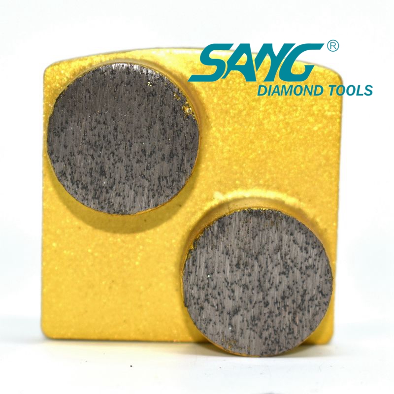 Redi Lock Double Round segmentos 30 ferramentas de moagem de diamante de grão para sapatos de moagem de concreto