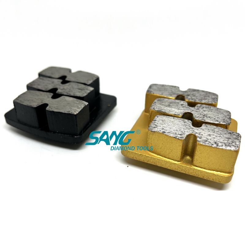 Redi Lock Diamond Shoping Shoes com três ferramentas de diamante de segmento para trituradores de concreto