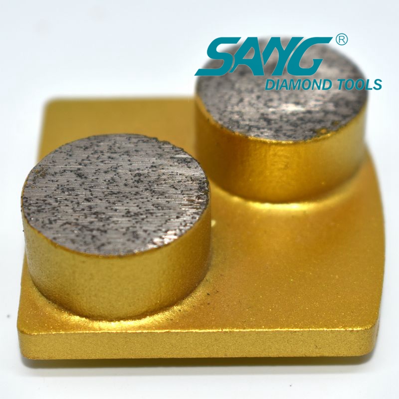 Redi Lock Double Round segmentos 30 ferramentas de moagem de diamante de grão para sapatos de moagem de concreto