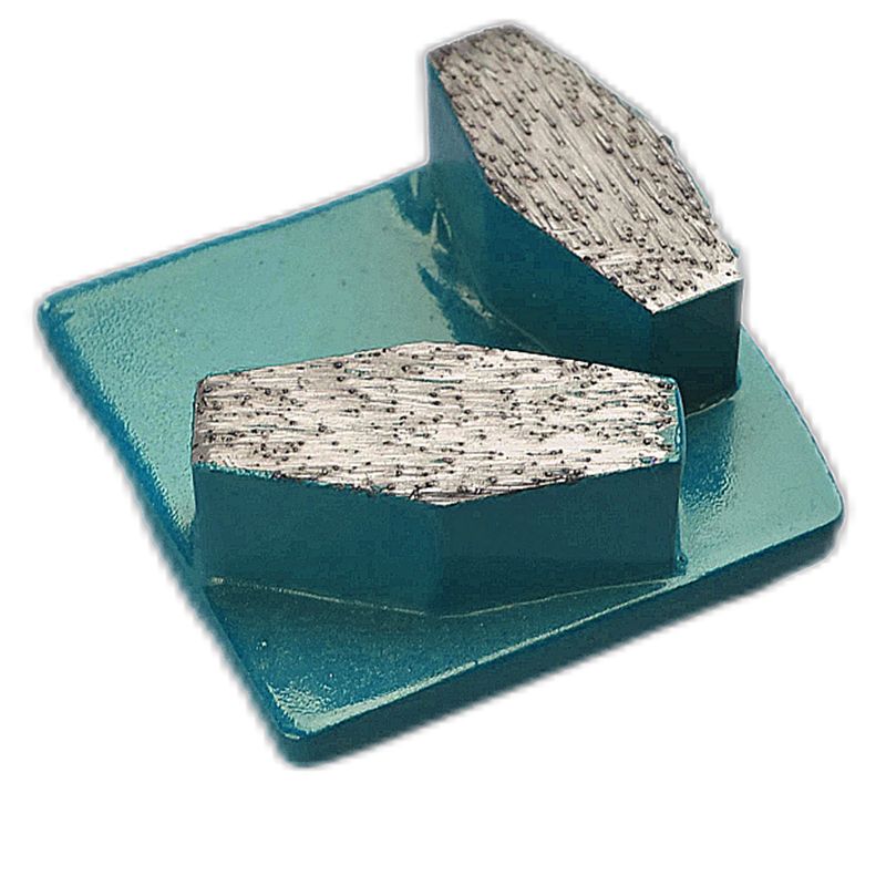 Redi Lock Double Hexagon Segment Sapatos de moagem de diamante para concreto