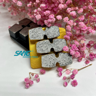 Redi Lock Diamond Shoping Shoes com três ferramentas de diamante de segmento para trituradores de concreto