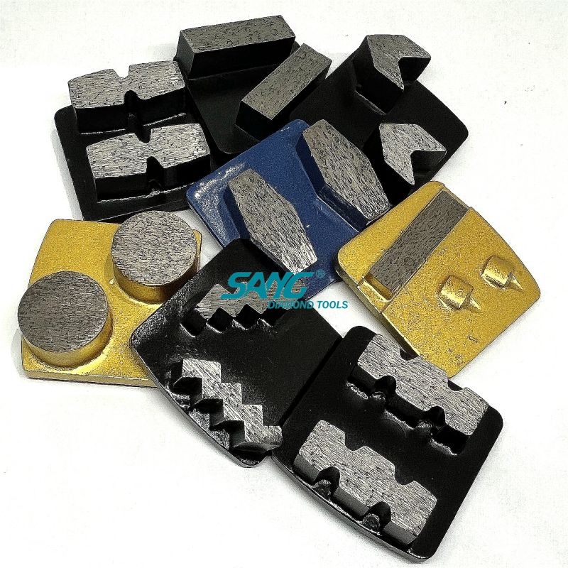 segmento de retificação de diamantes hexagonal de trava Redi para moedor de piso de concreto