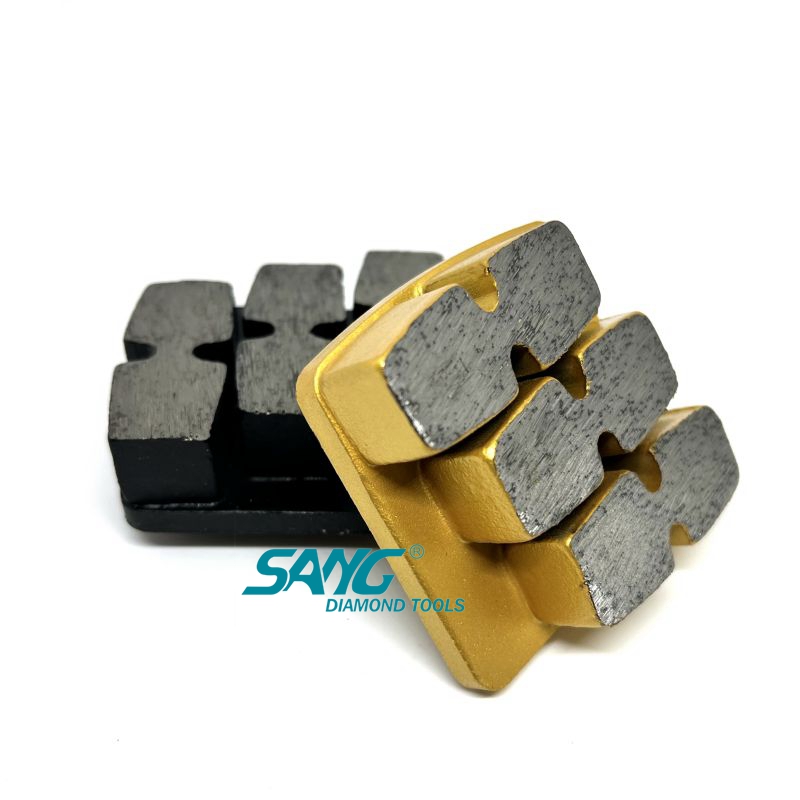 Redi Lock Diamond Shoping Shoes com três ferramentas de diamante de segmento para trituradores de concreto