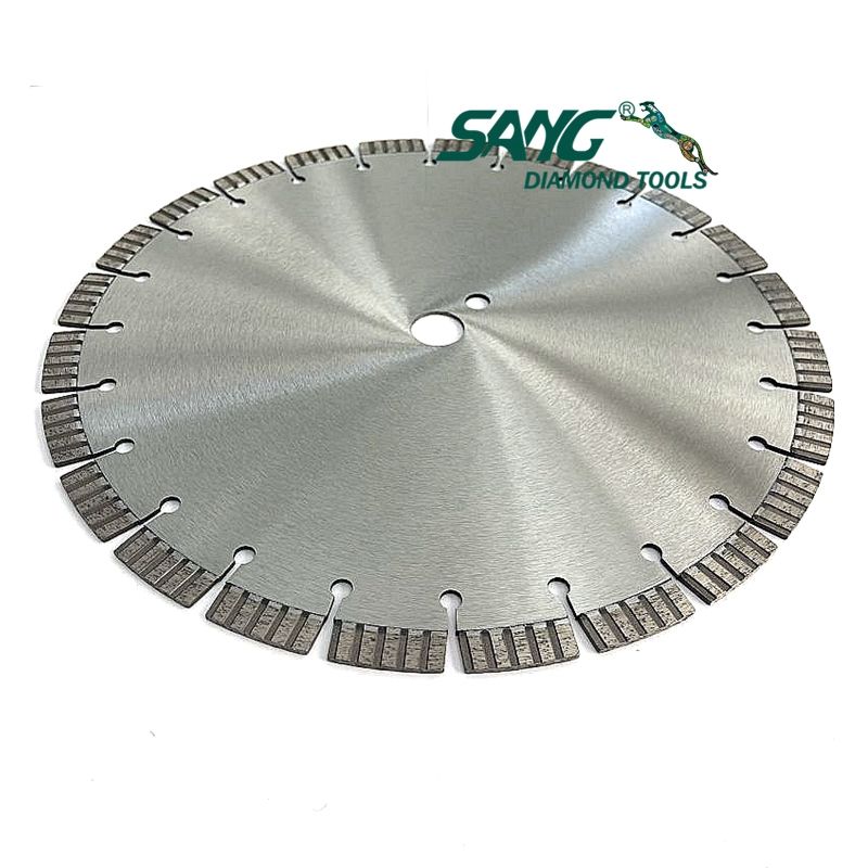 laser soldado turbo segmentado diamante lâmina para corte de concreto