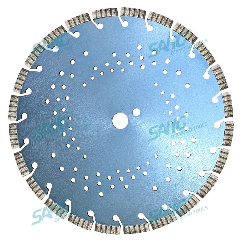 Blade de serra de diamante a laser de soldagem a laser de 350 mm para cortar concreto