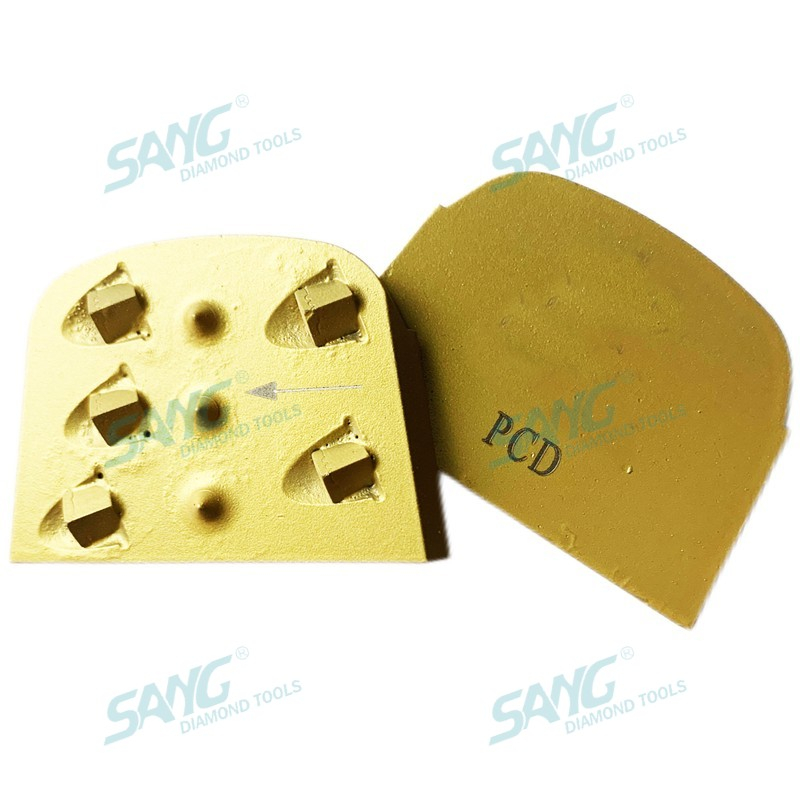 Quarter PCD Lavina Edco Diamante Retinging Bloco abrasivo para remoção de revestimento de epóxi de piso de concreto