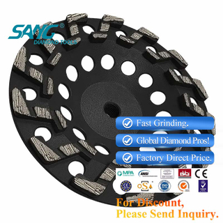 7 polegadas de 180 mm s roda de copo de diamante segmentada para moagem agressiva de concreto