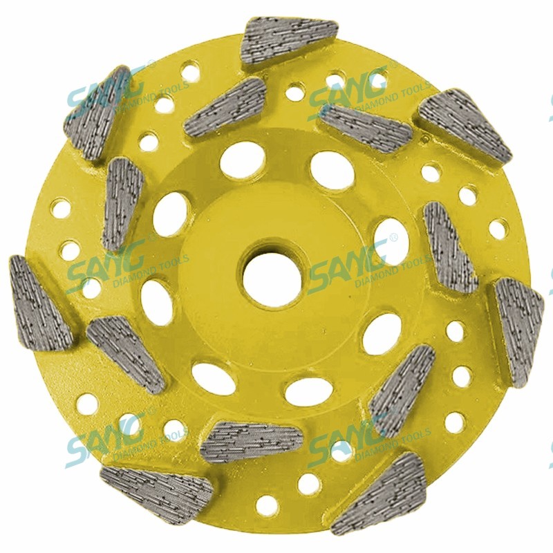 segmentos premium de roda de copo de diamante premium para remoção de material epóxi de concreto