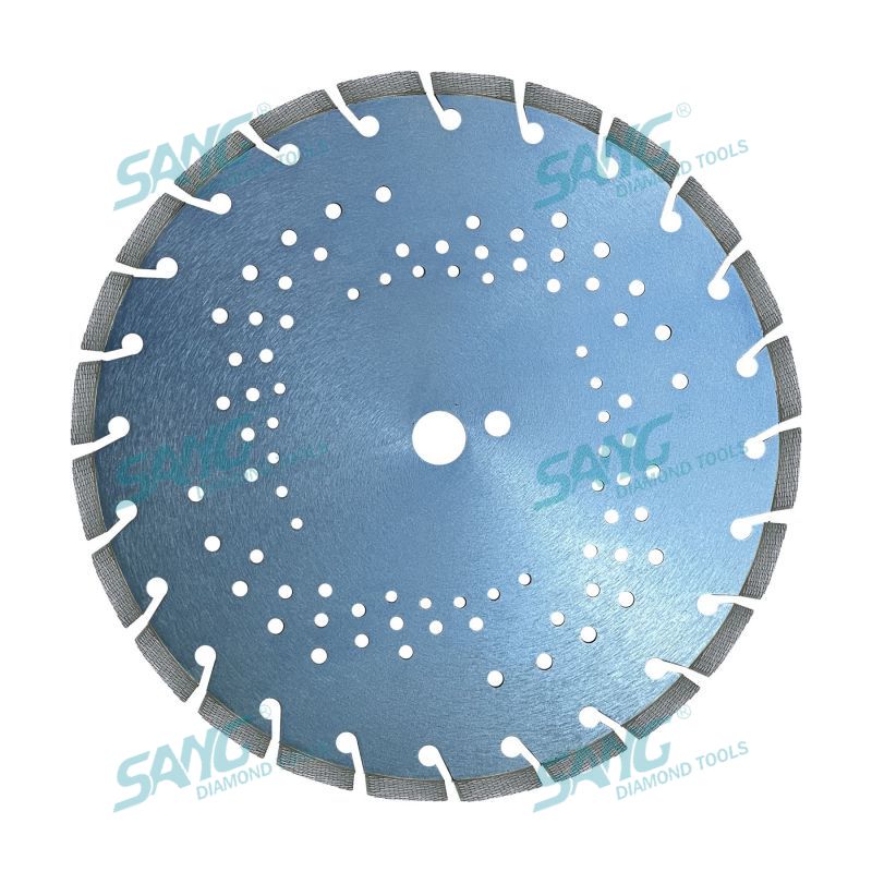 Segmento de arix soldado a laser de 14 polegadas lâmina de serra de diamante para uso geral seco ou um corte molhado para granito de granito de concreto pedreiro