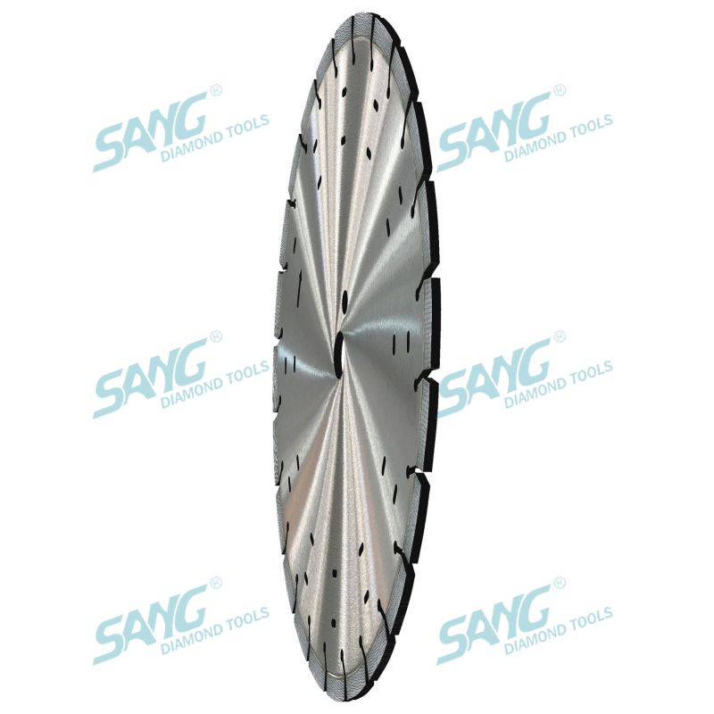 350mm mm 14 polegadas a laser soldado Arix Diamond Diamond Arrayed Diamond Saw Lade para corte de concreto