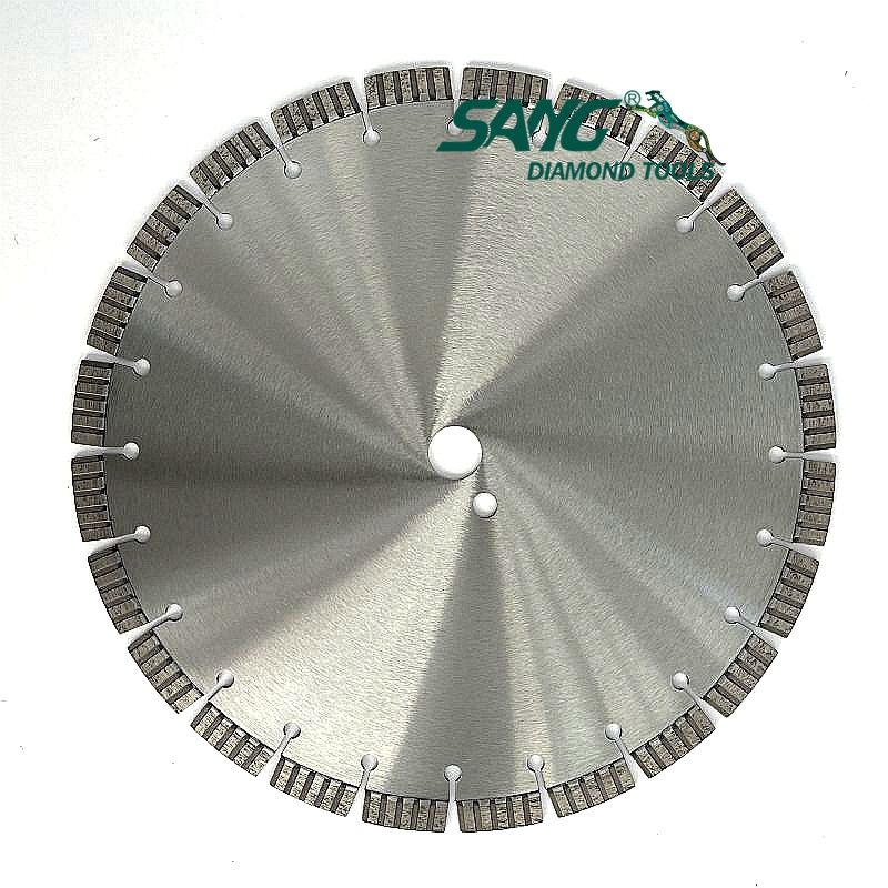 laser soldado turbo segmentado diamante lâmina para corte de concreto