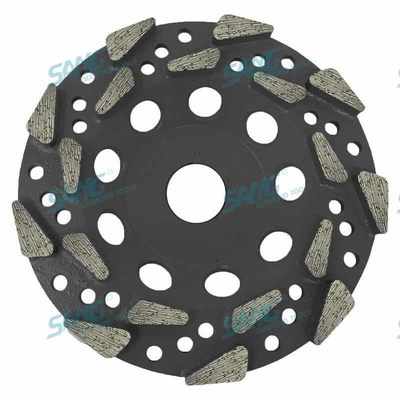 Pesava 125 mm 180 mm 5 polegadas 7 polegadas 20 Golhe de copo de diamante com rosca rosada de arbusto