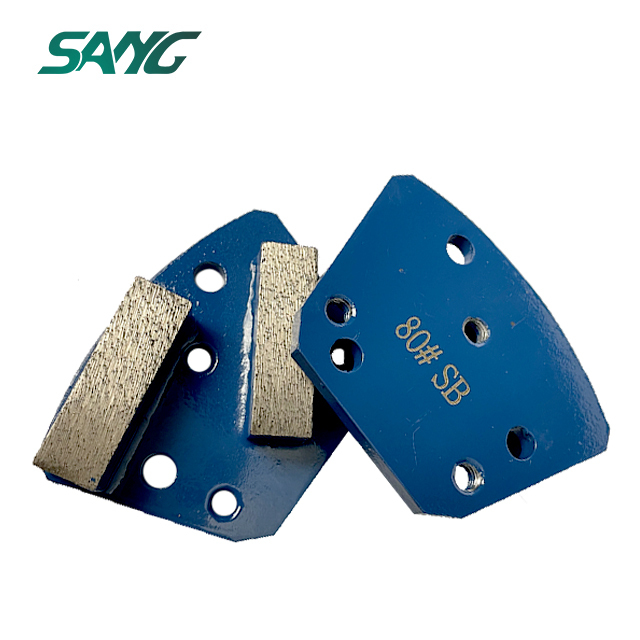 segmentos de retângulo duplo de diamante trapezóide para diamático blastrac janser asl mk klindex concreto piso moedor de piso