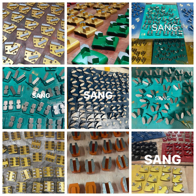 Segmentos duplos Placa de moagem de bloqueio de diamante de retificação de concreto